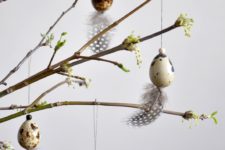 DIY natural quail egg Easter decorations