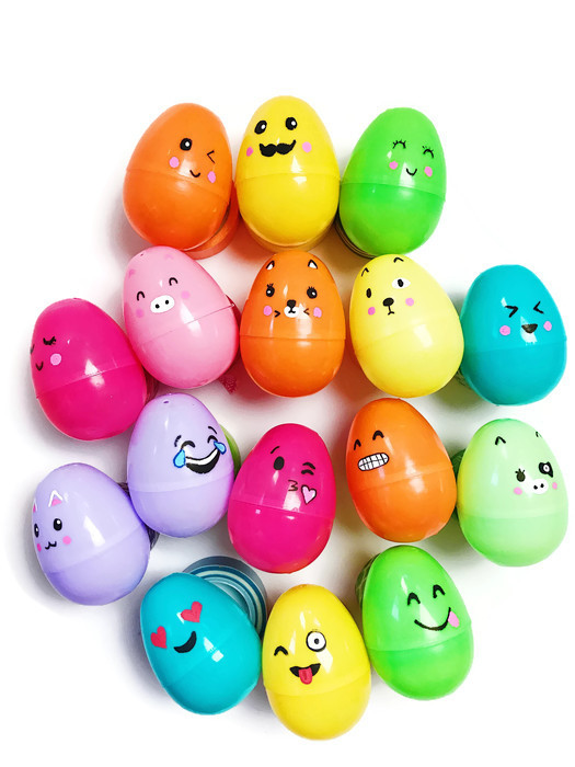 DIY kawaii and emoji Easter eggs