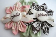 colorful DIY baby shower corsages