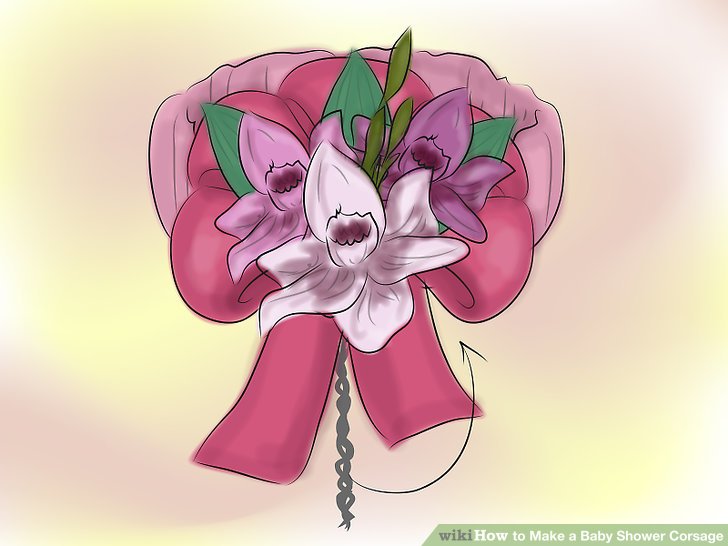 How to make a baby shower corsage (via www.wikihow.com)