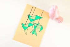 DIY origami styled Mother’s Day card