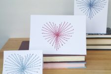 DIY hand sewn greeting cards