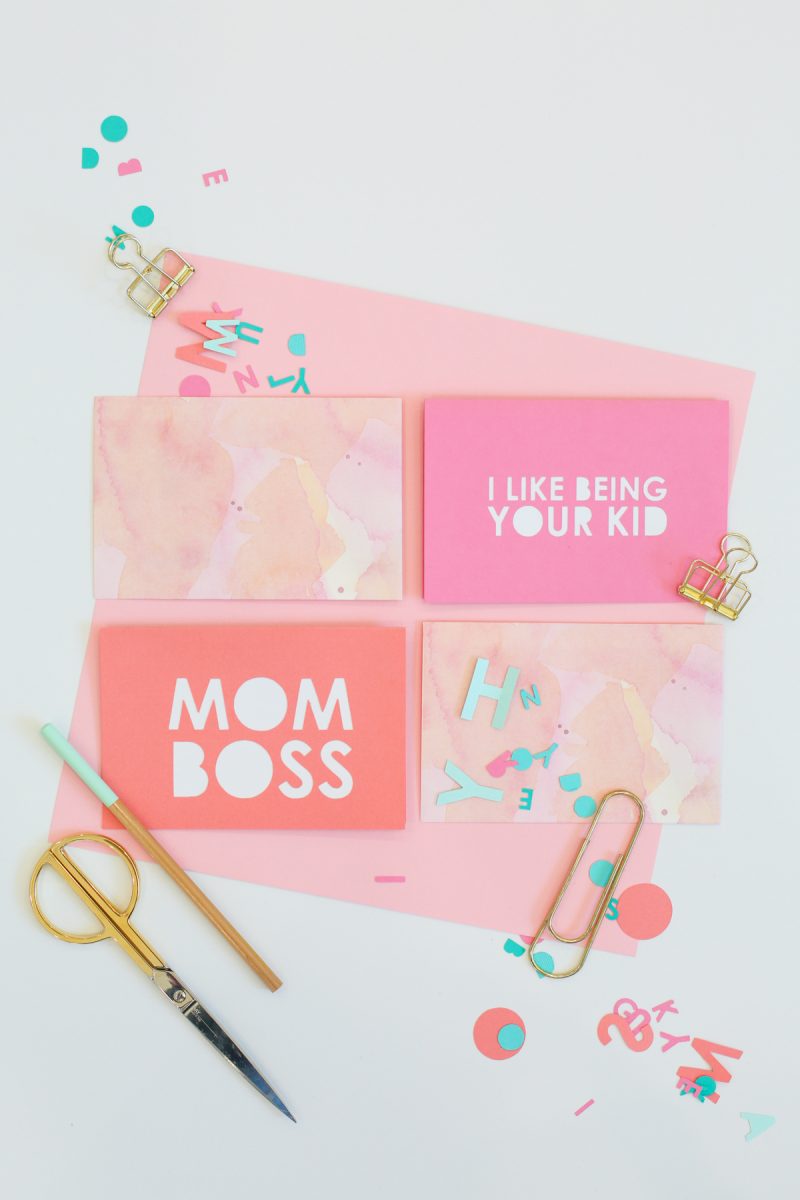 DIY typography Mother's Day card