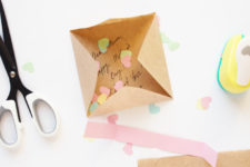 DIY origami and confetti card for Mother’s Day