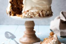 DIY carrot cake with creamy frosting