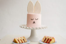 DIY delicious blush bunny ear cake