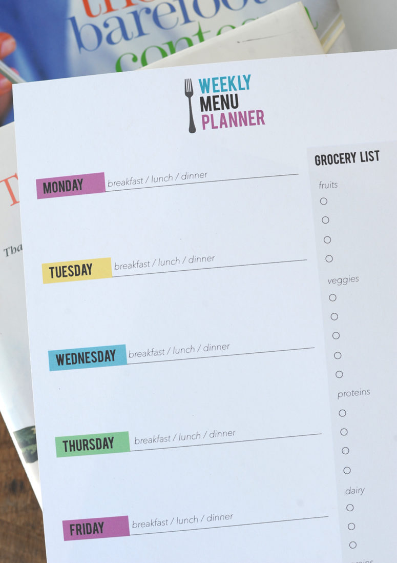 DIY weekly menu planner (via www.aliceandlois.com)