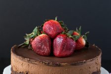 DIY triple chocolate mousse cake