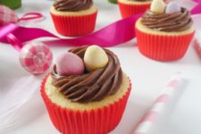 DIY Easter nest cupcakes
