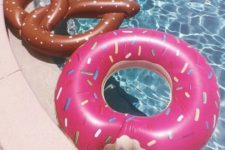 02 a bitten donut and a bagel float fo a fun party