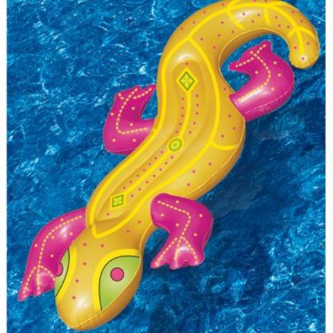 colorful lizard pool float to ride