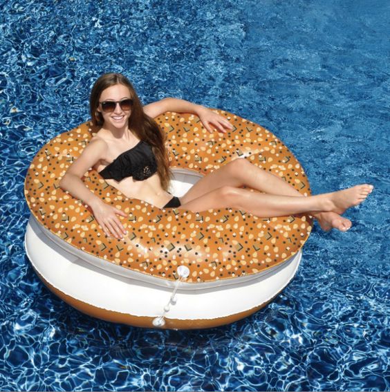 bagel floats to swim on it in your pool