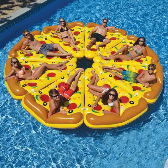 what can be better for a party than pizza floats for everyone