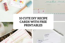 10 cute diy recipe cards with free printables cover