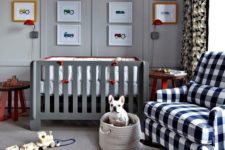 10 different cars and vehicles in frames for a boy’s nursery