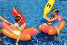12 funny hot dog floats with ketchup bottles