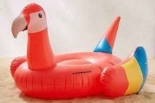 13 giant colorful bird in red and blue