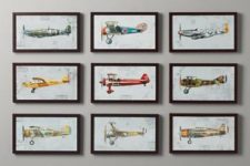 14 vintage airplane printables in frames can be a nice and easy to realize idea