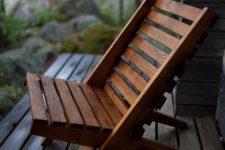 16 simple stained wooden chair is a common thing for outdoors