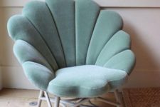 20 gorgeous aqua-colored shell chair is what every mermaid needs