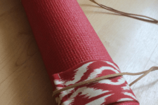 DIY sewn yoga mat straps