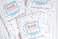 DIY free printable confetti Father’s Day card