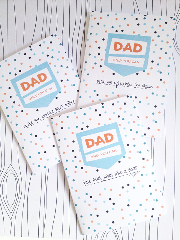 DIY free printable confetti Father's Day card