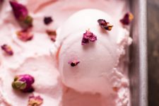 DIY rose ice cream