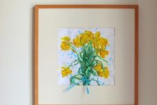 DIY canvas with dried flowers