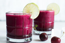 DIY cherry lime red beet smoothie