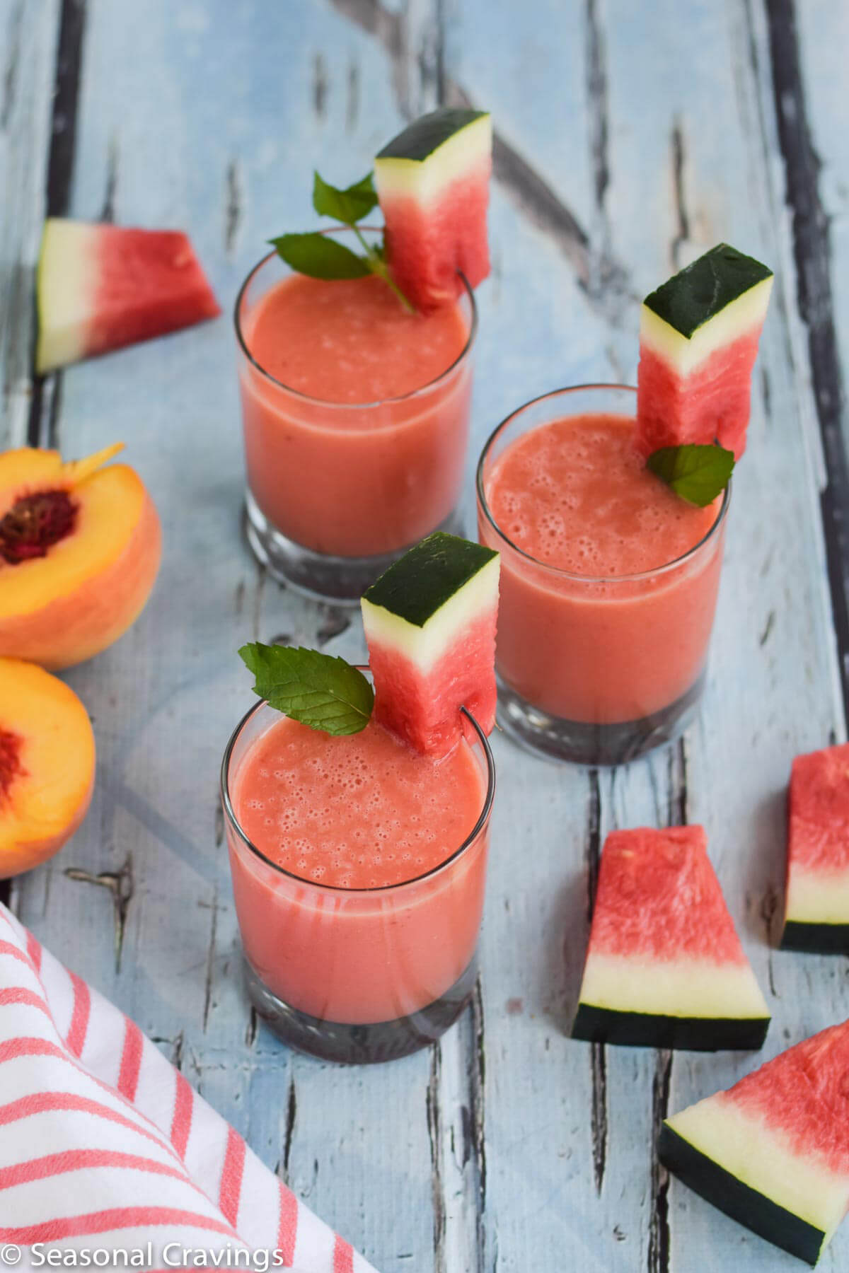 DIY watermelon peach smoothie
