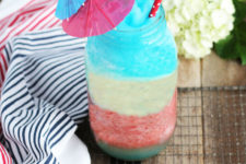 DIY red, white and blue pina colada