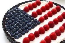 DIY flag tart with fresh berries