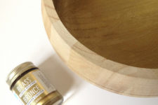 DIY gilded wood catch all bowl