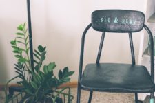 DIY vintage vinyl chair update