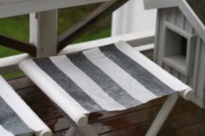 DIY old folding chair renovation with new fabric