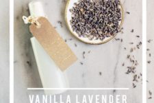 DIY vanilla lavender linen mist