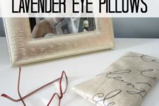 DIY lavender eye pillows