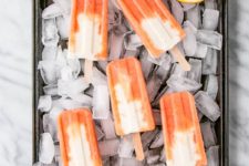 DIY orange and yogurt popsicles