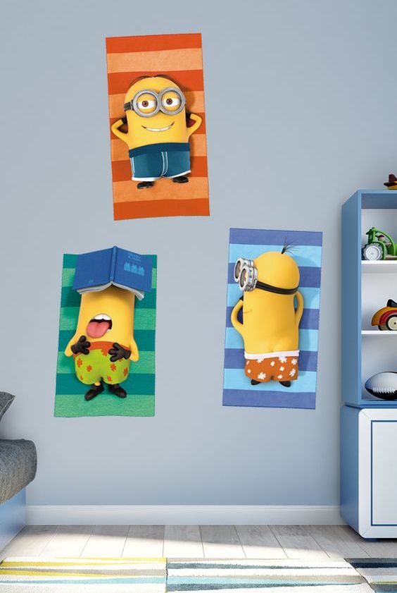 3D minion wall art piece for your kids' space