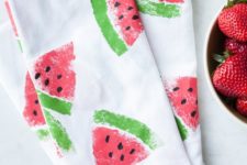 02 watermelon print napkins will spruce up your summer tablescape