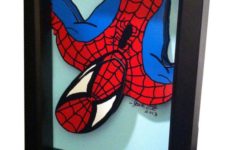 04 a framed 3D wall art inspired by spiderman comics