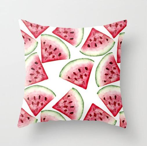watermelon print throw pillow