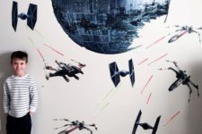 05 Star Wars wall mural for a boy’s space