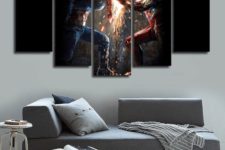 06 Captain America vs Iron Man wall canvas to make a bold statement