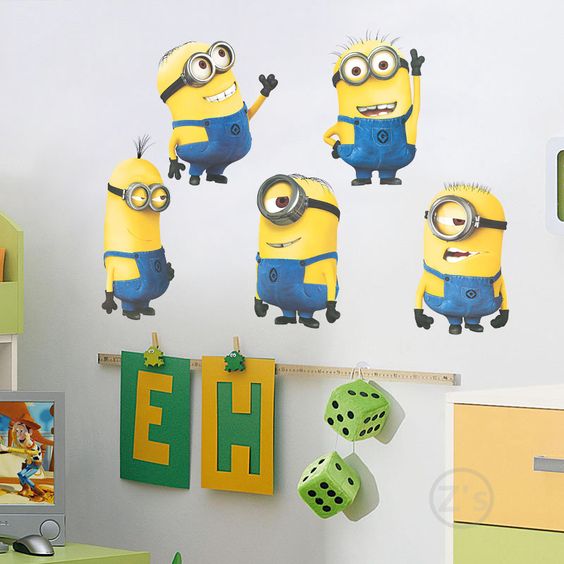 minion wall decals will brighten up your kid's play space
