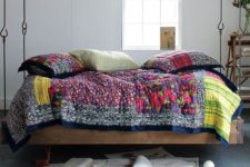 07 barnwood hanging bed for an eclectic space, gypsy-inspired textiles
