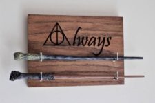 07 dual wand holder with a sign will be a cute wall decoration