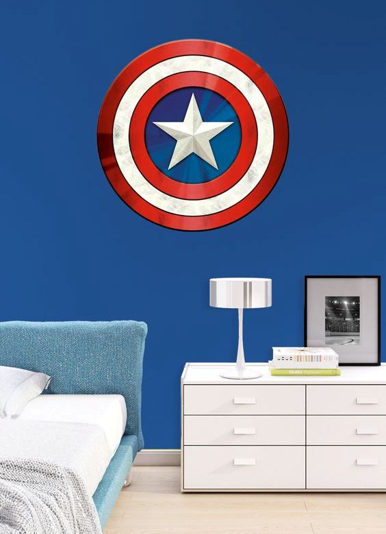 hang a Captain America's shield on the wall for a cool look