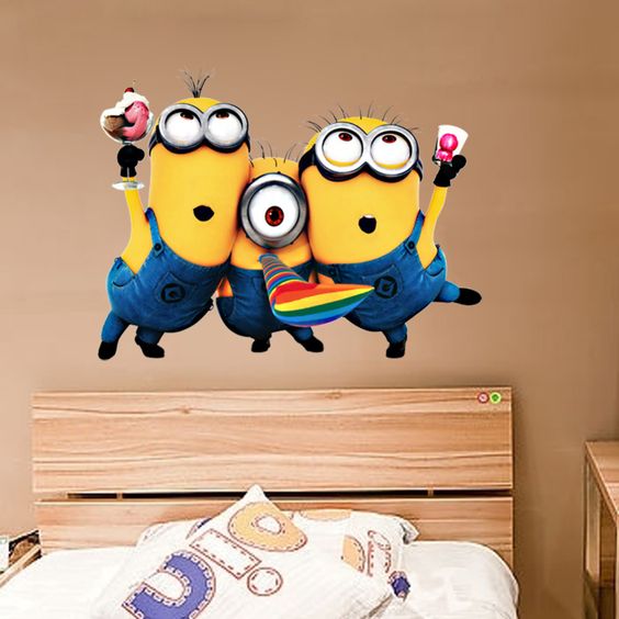 minion removable sticker will easily give cheer to your kid's room